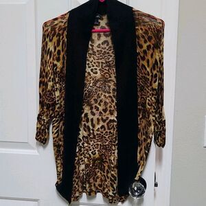 3 for $10! Wet Seal Dolman Cardigan - Leopard Print Size Small
